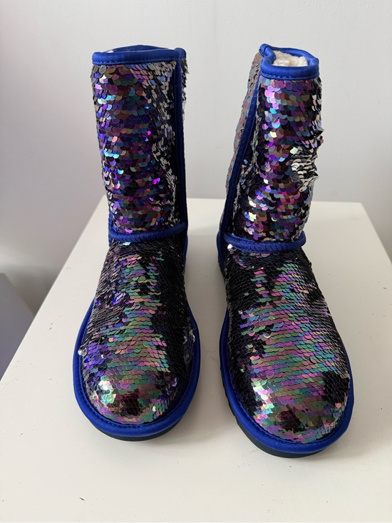 UGG Shoes - Uggs Iridescent Sequin Women's Boot - Blue size 8